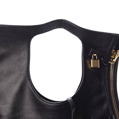 Tom Ford Ramskin Large Alix Padlock Zip Shoulder Bag Black 9 of 9