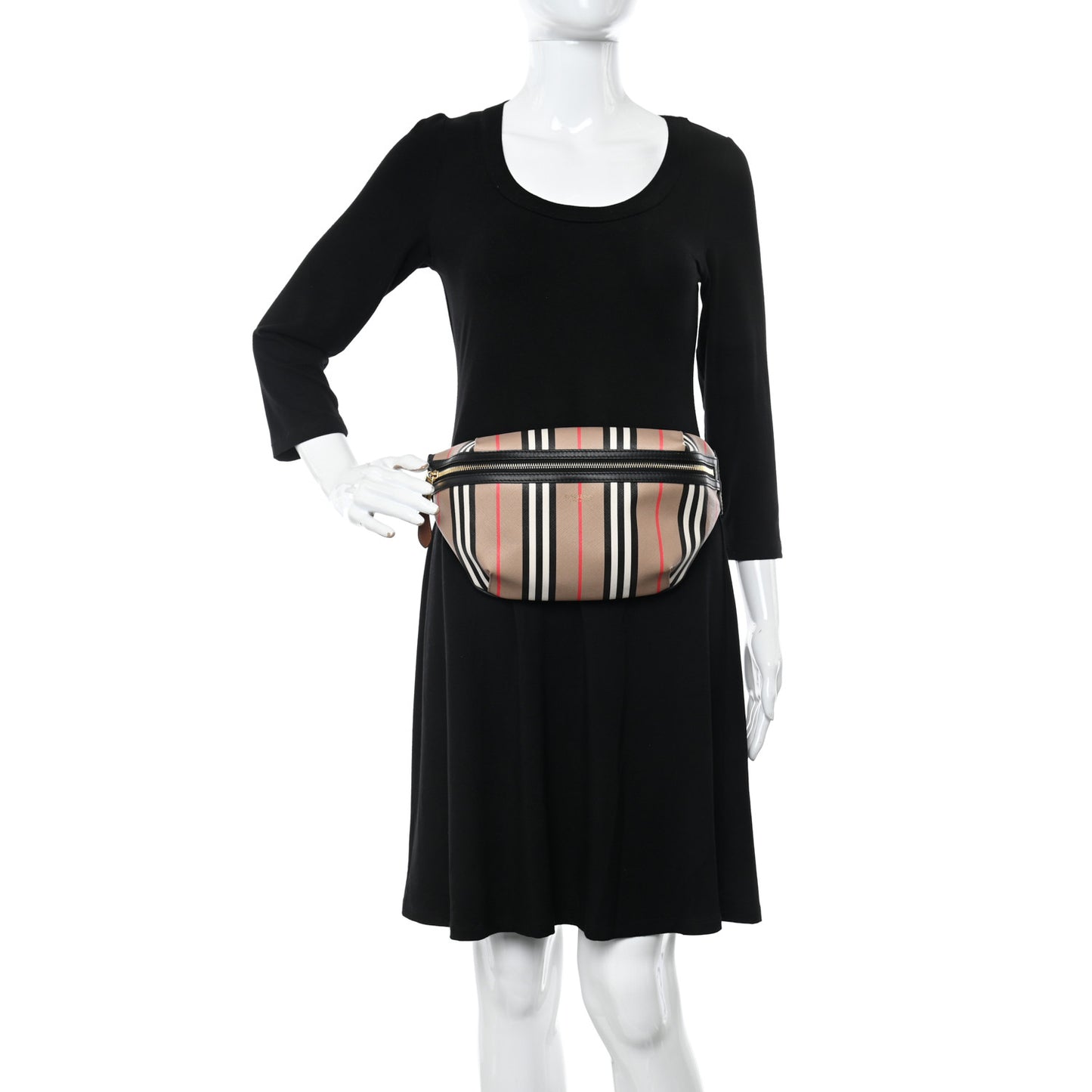 E-Canvas Icon Stripe Sonny Bum Bag Archive Beige