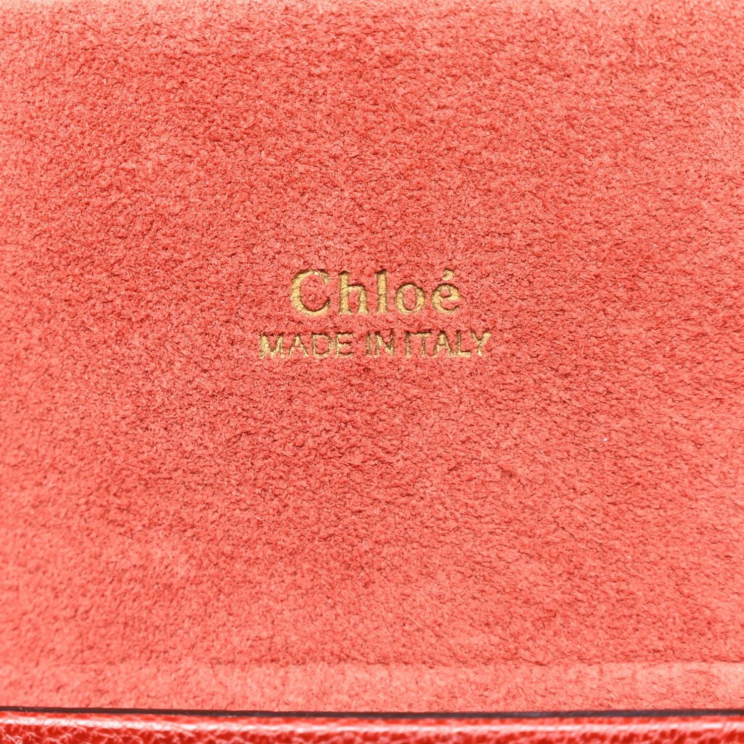 Chloe Calfskin Lizard Embossed Small Aby Lock Sepia Brown 6 of 10