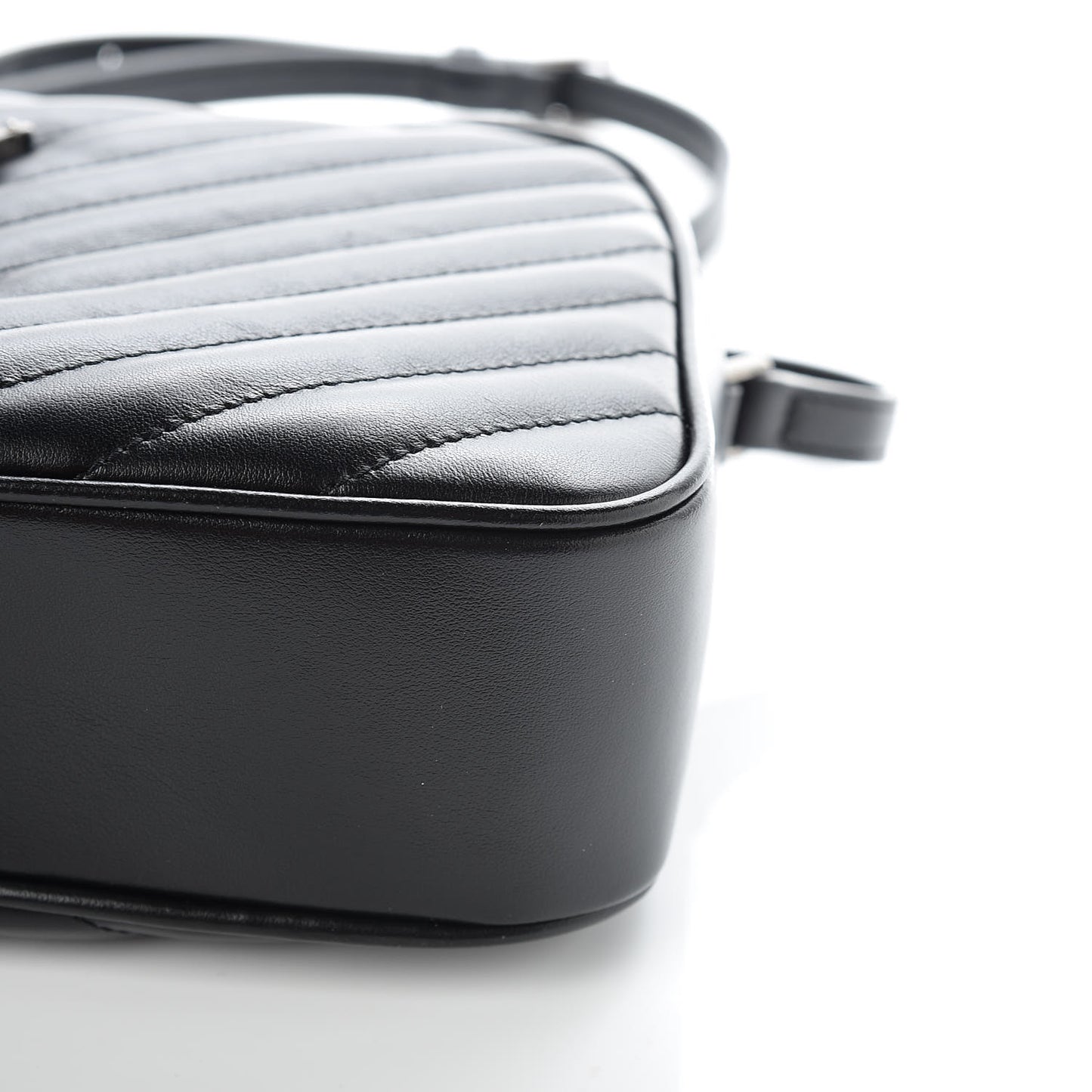 Calfskin Matelasse Monogram Lou Camera Bag Black