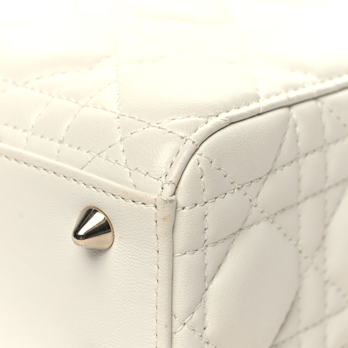 Lambskin Cannage Small My ABCDior Lady Dior White