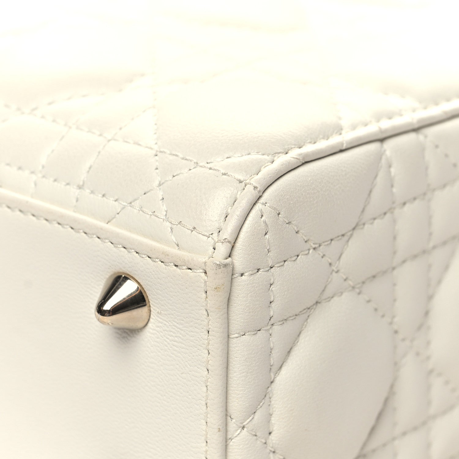 Christian Dior Lambskin Cannage Small My ABCDior Lady Dior White 11 of 13