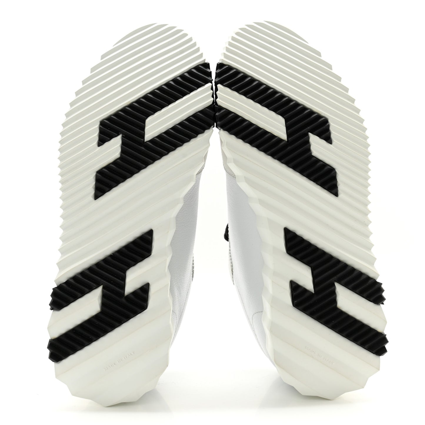 Goatskin Suede Goatskin Bouncing Sneakers 37 White Black