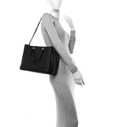 Chanel Bullskin Stitched Medium Shopping Bag Black 2 of 11