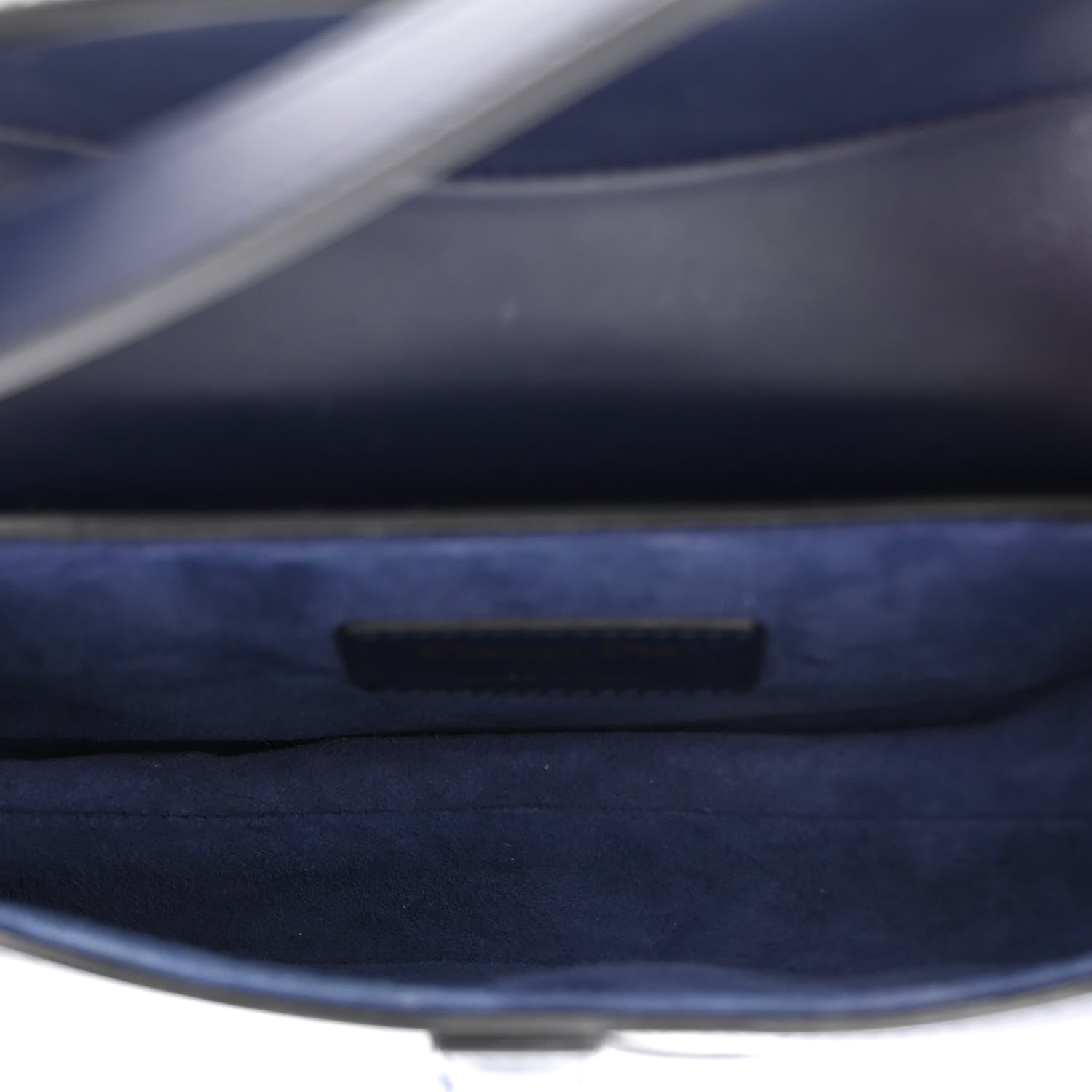 Christian Dior Grained Calfskin Mini Saddle Bag Navy 5 of 10