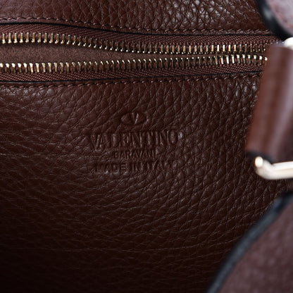 Valentino Garavani Pebbled Calfskin Small Rockstud Flip-Lock Messenger Bag Light Brown 6 of 7