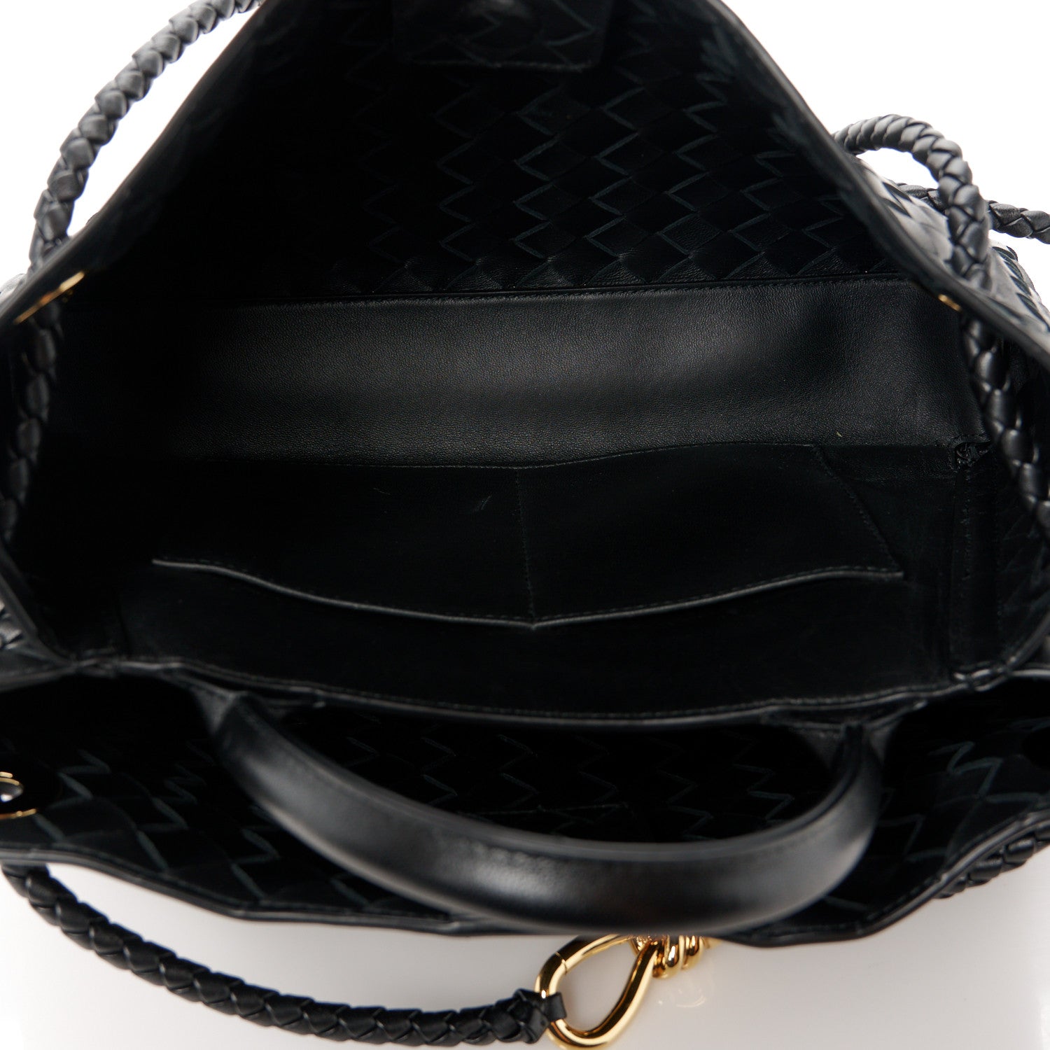Bottega Veneta Nappa Intrecciato Small East West Andiamo Shoulder Bag Black 5 of 12