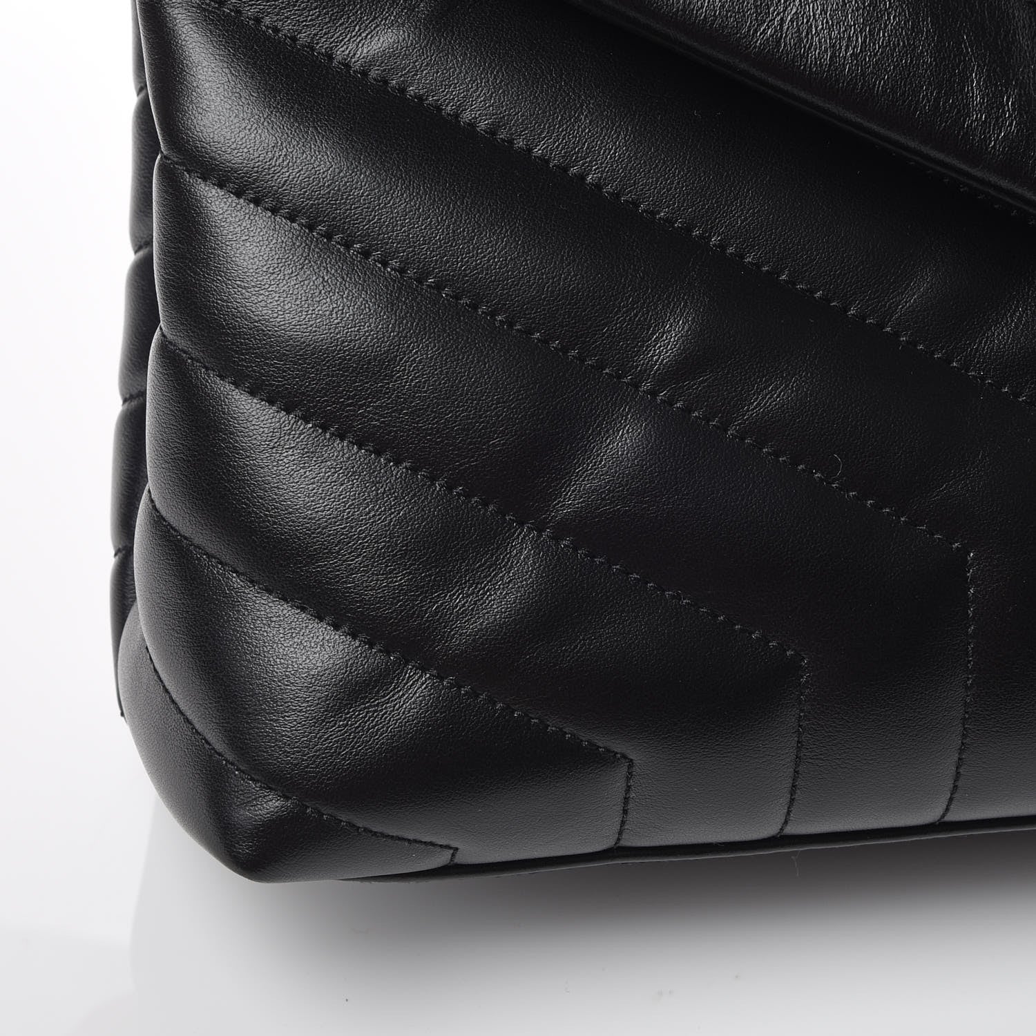 Saint Laurent Calfskin Y Quilted Monogram Medium Loulou Chain Satchel Black 10 of 14
