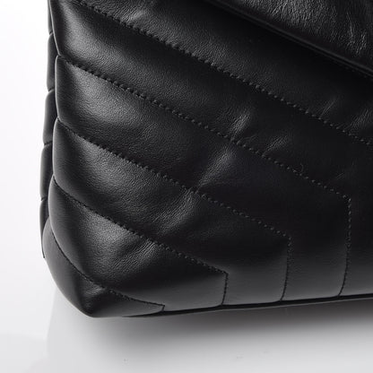 Saint Laurent Calfskin Y Quilted Monogram Medium Loulou Chain Satchel Black 10 of 14