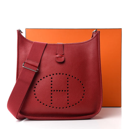 Hermes Taurillon Clemence Evelyne III GM Rouge Garance 14 of 14