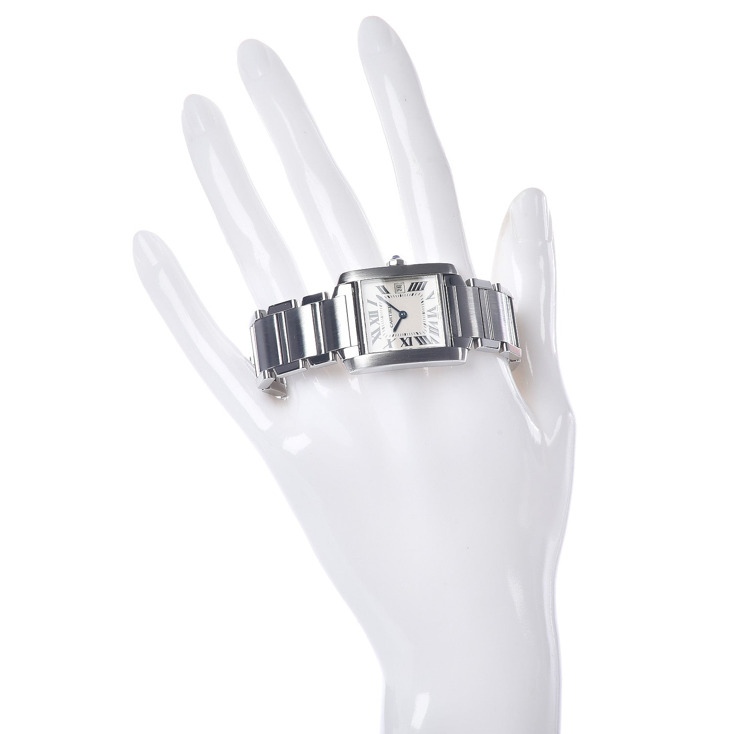 Cartier Stainless Steel 25mm Tank Francaise Quartz Watch 2 of 5