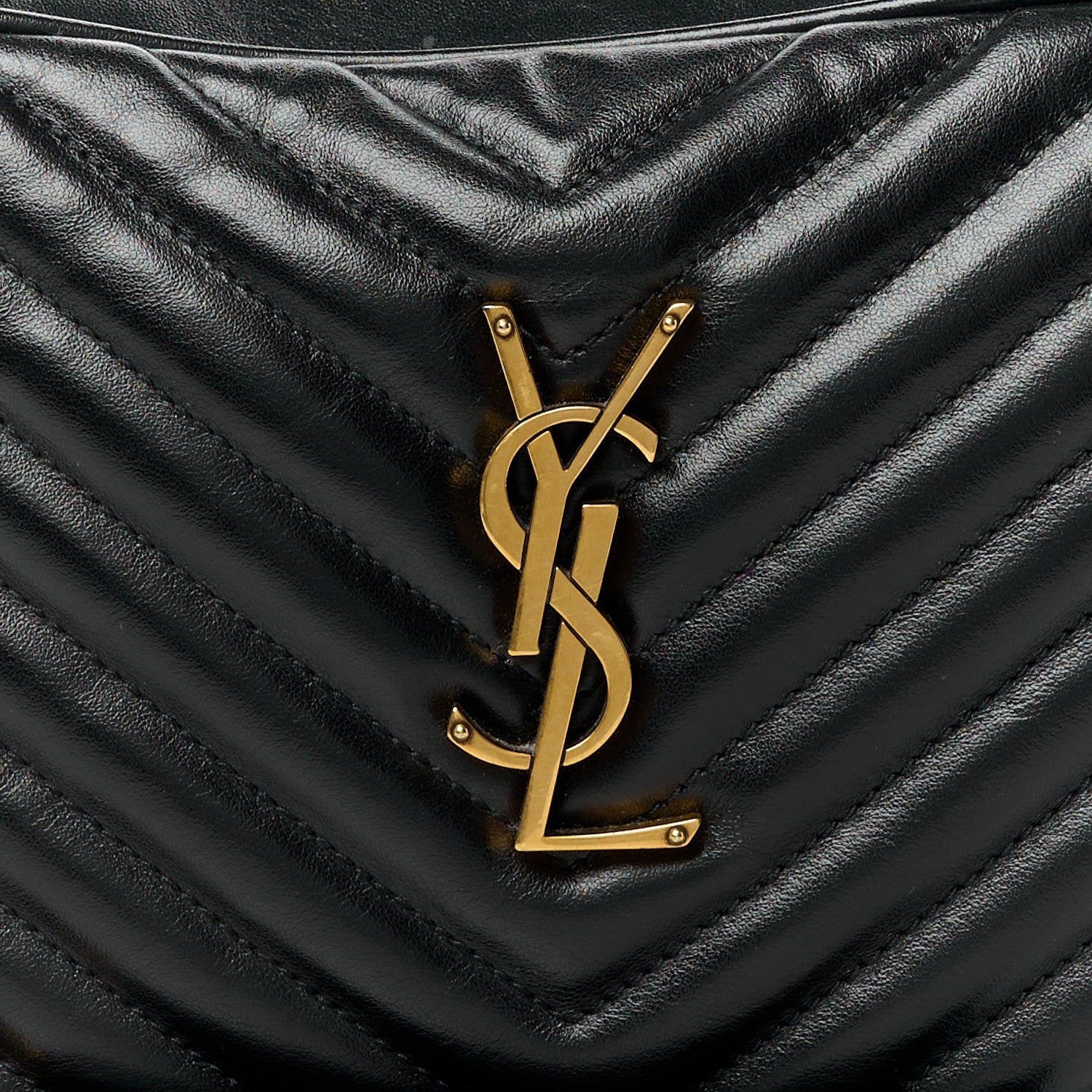 Saint Laurent Calfskin Matelasse Monogram Lou Camera Bag Black 8 of 10