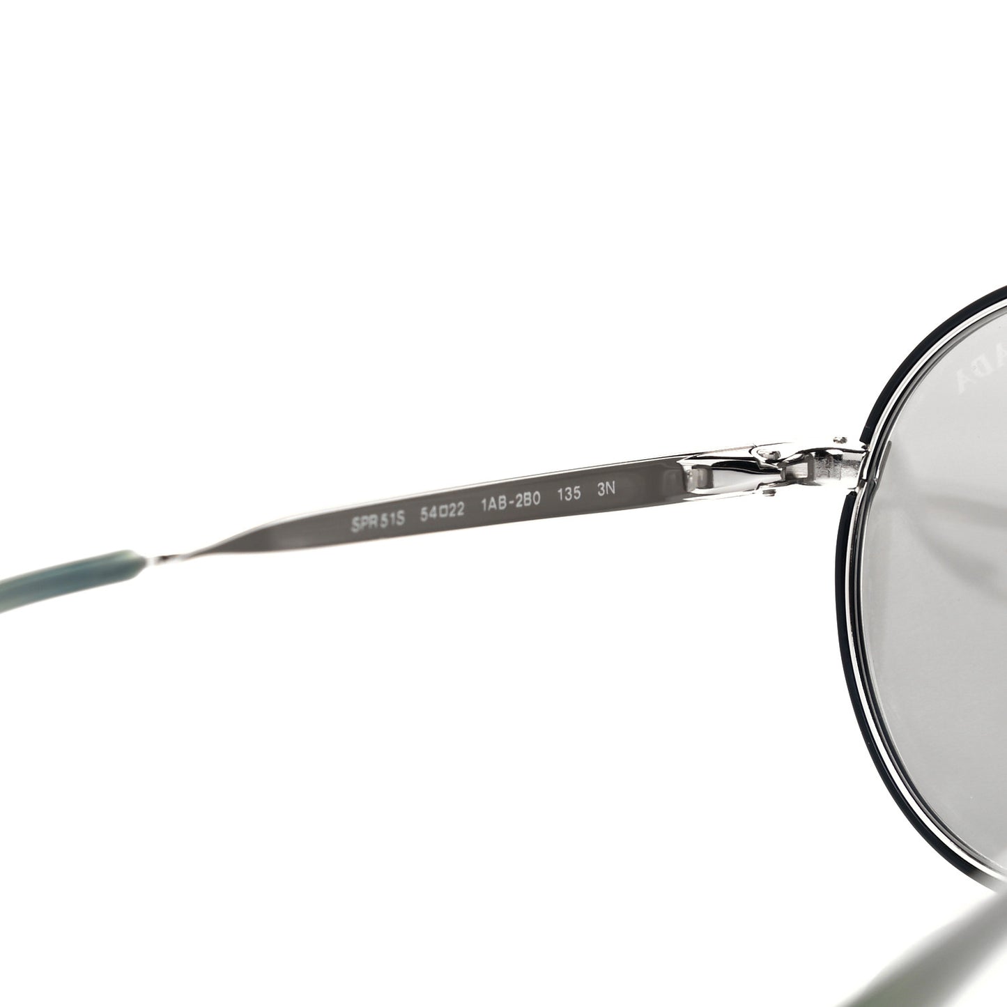 Round Sunglasses SPR 51S Black Silver
