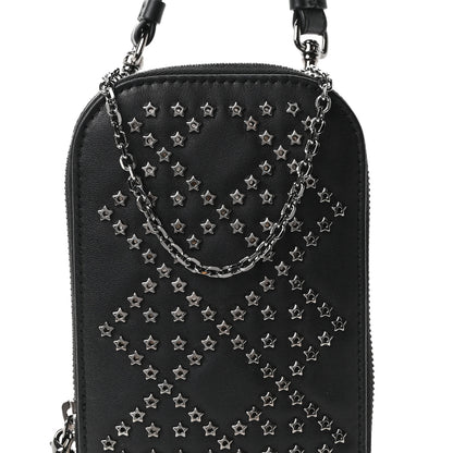 Christian Dior Lambskin Cannage Lucky Star Studded Lady Dior Phone Holder  Black 8 of 10
