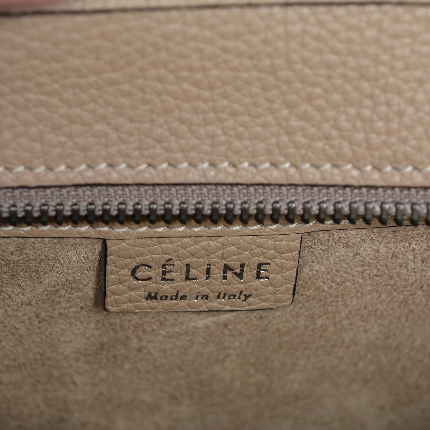 Drummed Calfskin Nano Luggage Dune