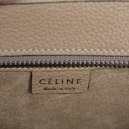 Celine Drummed Calfskin Nano Luggage Dune 6 of 6