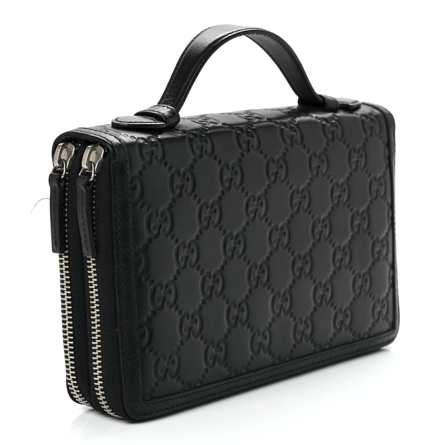 Guccissima Signature Travel Document Case Black