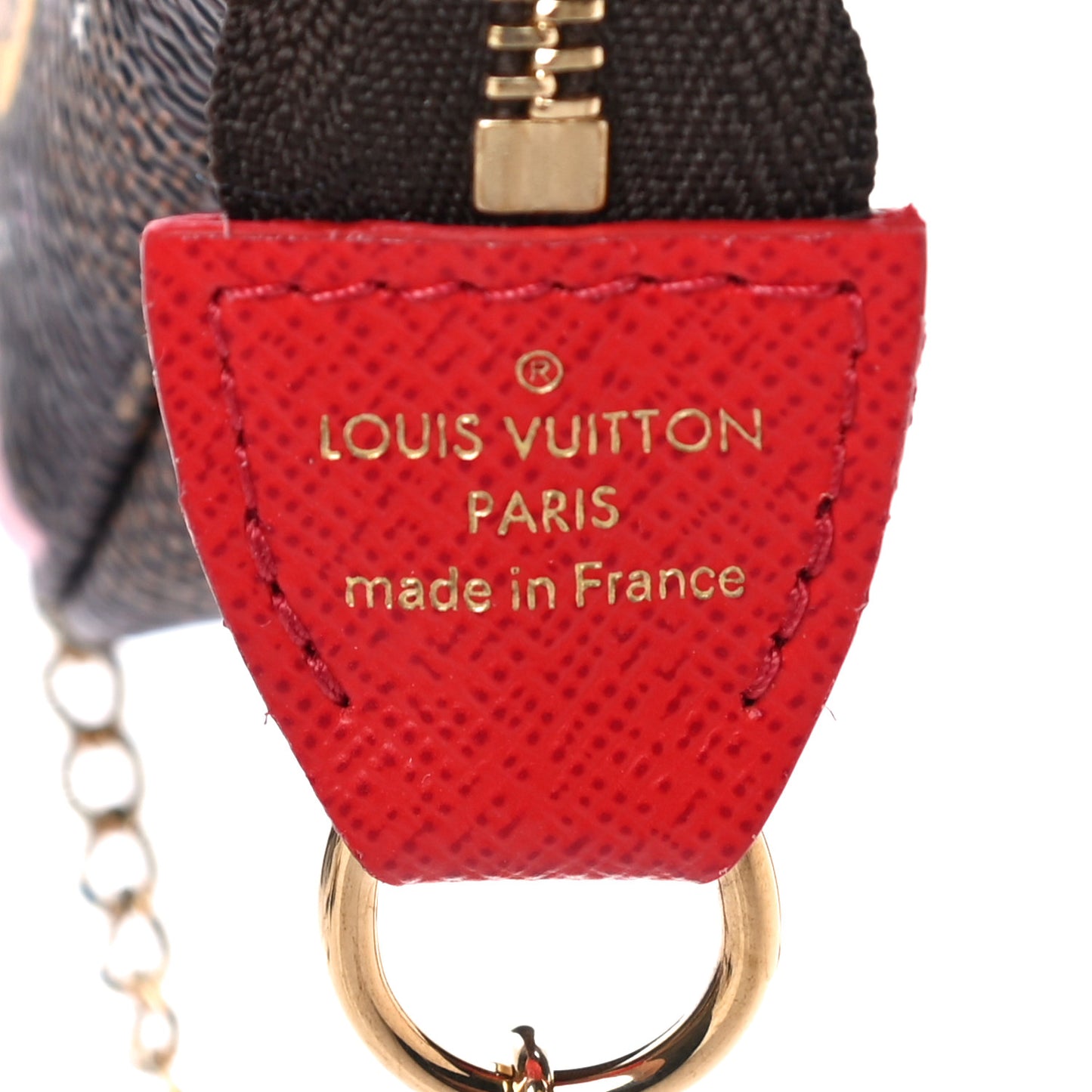 Damier Ebene 2019 Christmas Animation Mini Pochette Accessories Red