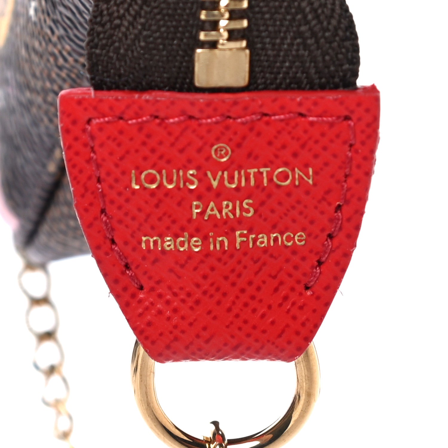 Louis Vuitton Damier Ebene 2019 Christmas Animation Mini Pochette Accessories Red 7 of 10