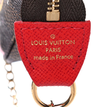 Louis Vuitton Damier Ebene 2019 Christmas Animation Mini Pochette Accessories Red 7 of 10