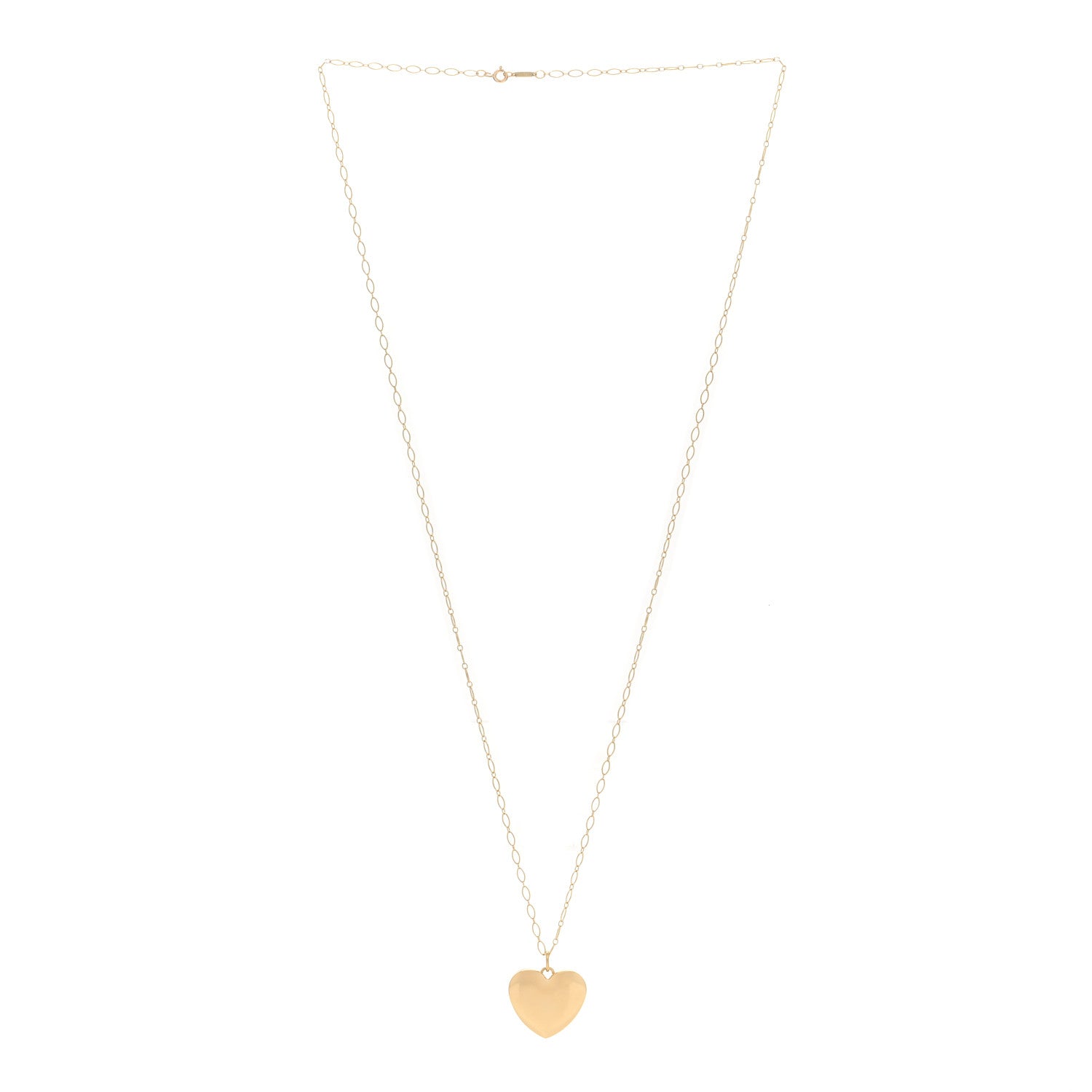 Tiffany 18K Yellow Gold Heart Locket Pendant Necklace 2 of 6