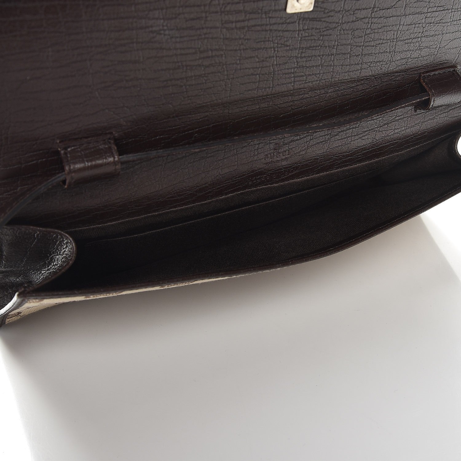 Gucci Monogram Bamboo Bar Clutch Dark Brown 5 of 8