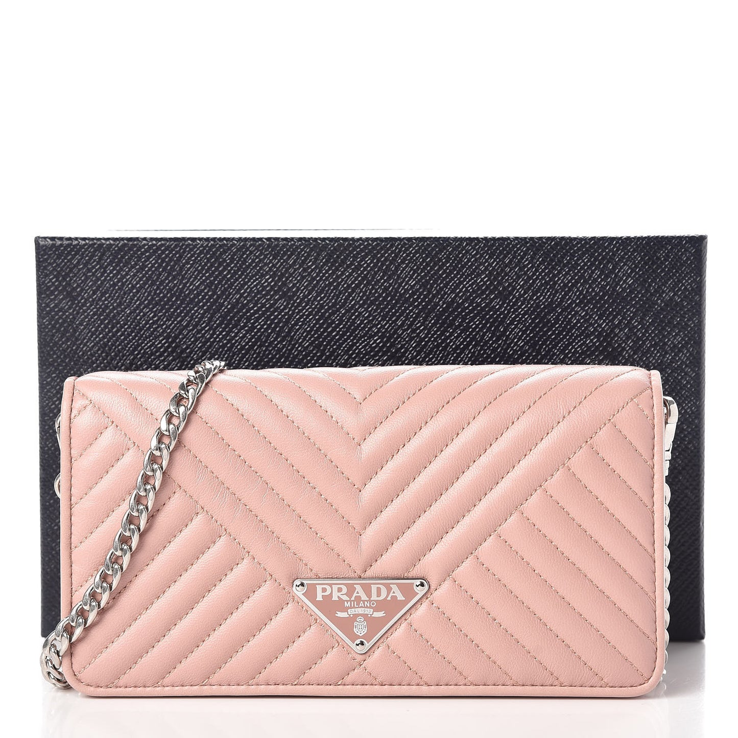 Nappa Impunture Mini Diagramme Chain Crossbody Bag Orchidea