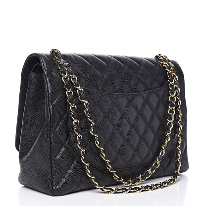 Chanel Caviar Quilted Maxi Double Flap Black 3 of 17