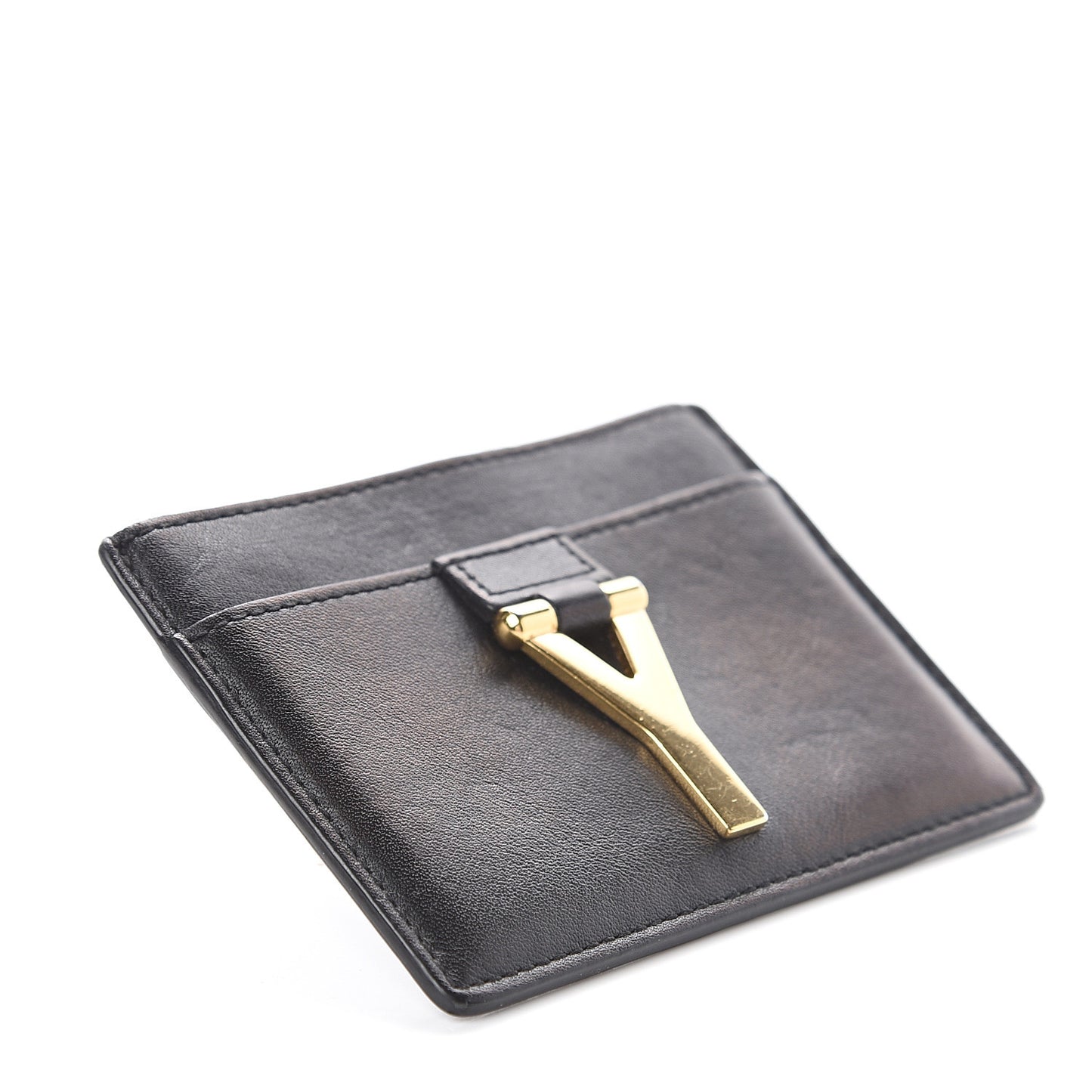 Calfskin Classic Y Card Case Black