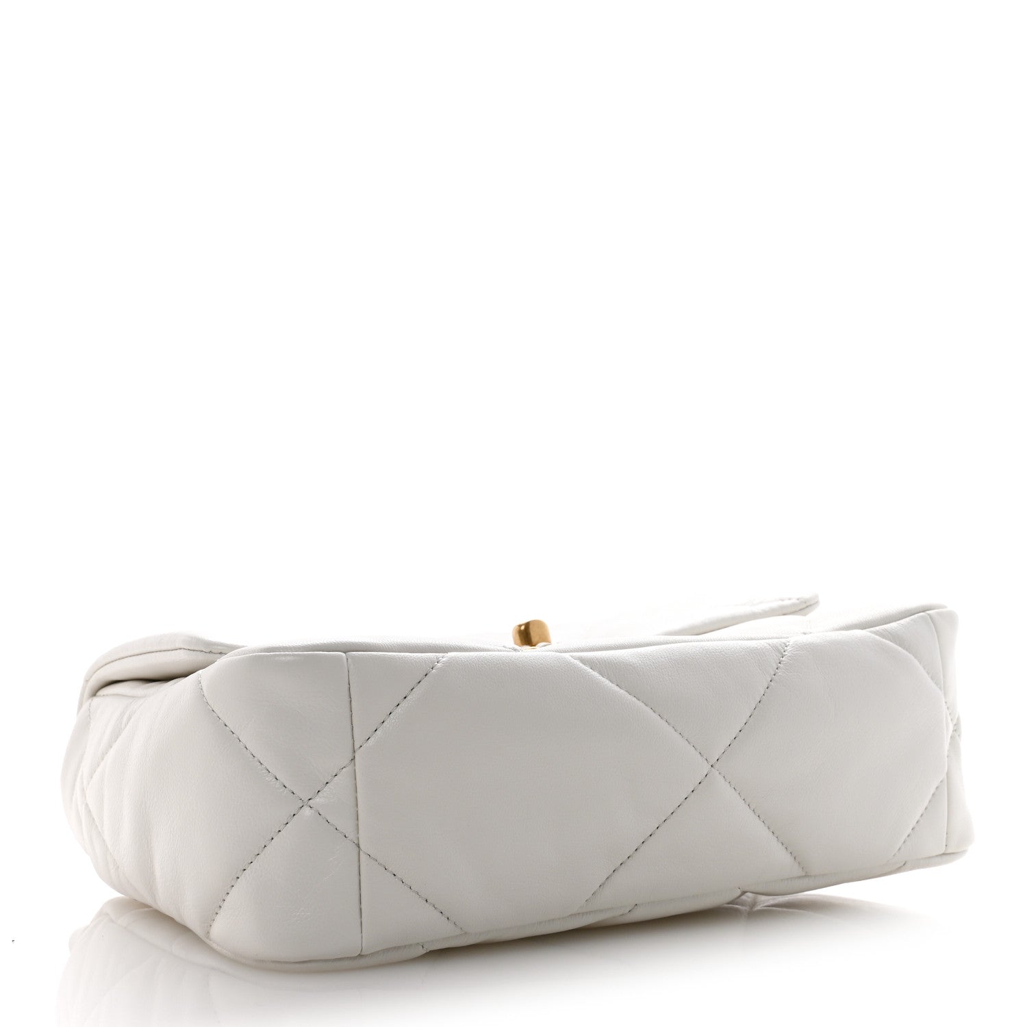 Chanel Goatskin Quilted Medium Chanel 19 Flap White 4 of 13