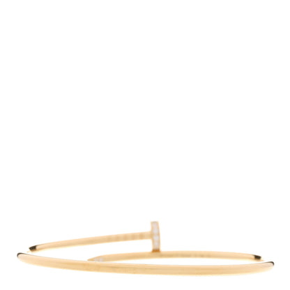 Cartier 18K Yellow Gold Diamond Small Juste Un Clou Bracelet 16 2 of 4