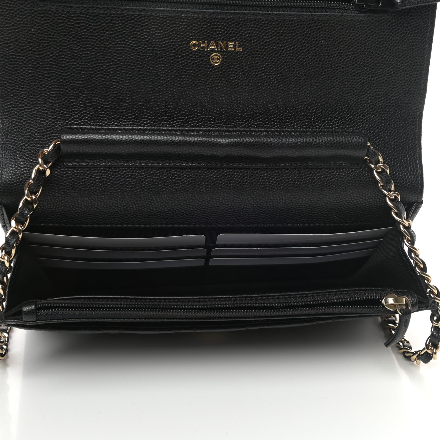 Caviar Quilted Coco Candy Wallet On Chain WOC Black
