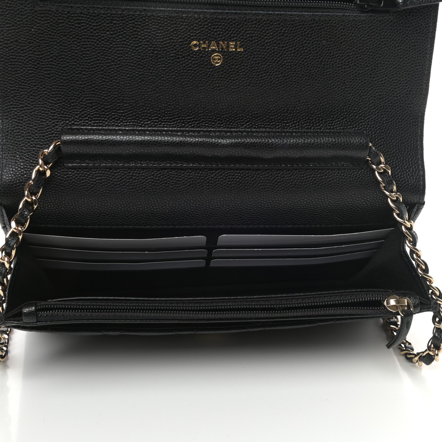 Chanel Caviar Quilted Coco Candy Wallet On Chain WOC Black 5 of 11