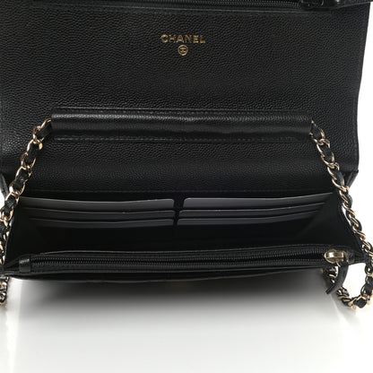 Chanel Caviar Quilted Coco Candy Wallet On Chain WOC Black 5 of 11