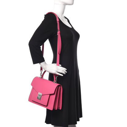 MCM Grained Calfskin Medium Patricia Park Avenue Satchel Sugar Pink 2 of 9