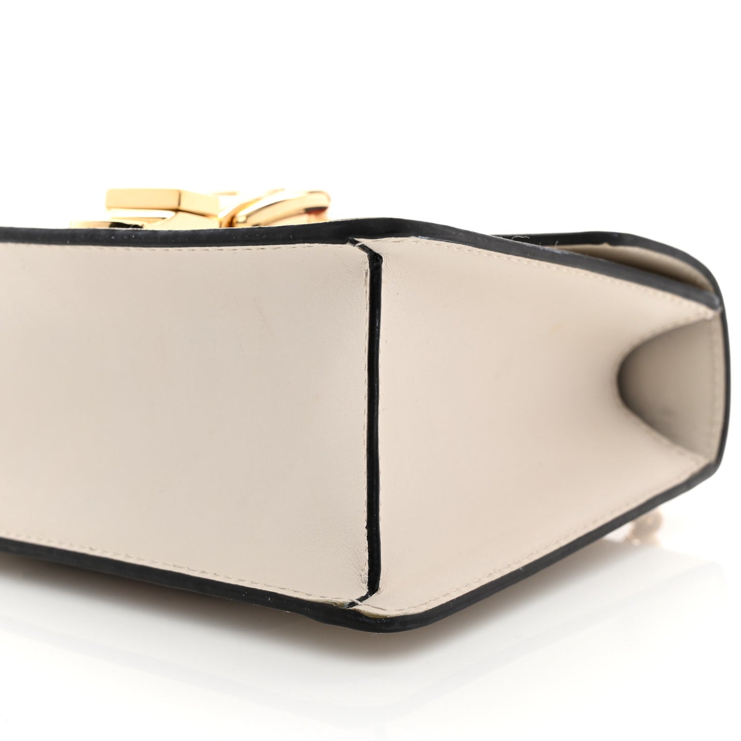 Calfskin Mini Sylvie Chain Shoulder Bag White