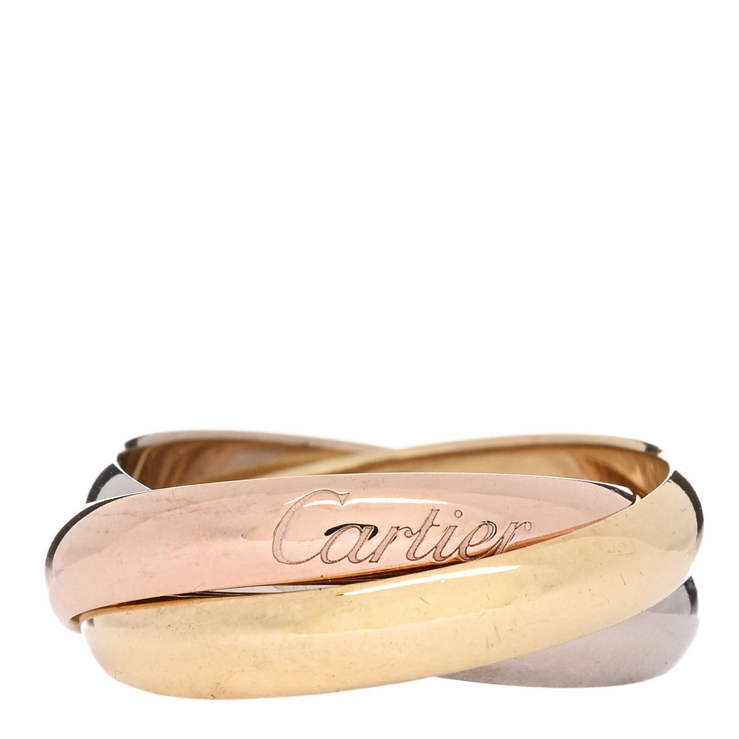 18K Pink Yellow White Gold Small Trinity Ring 54 7