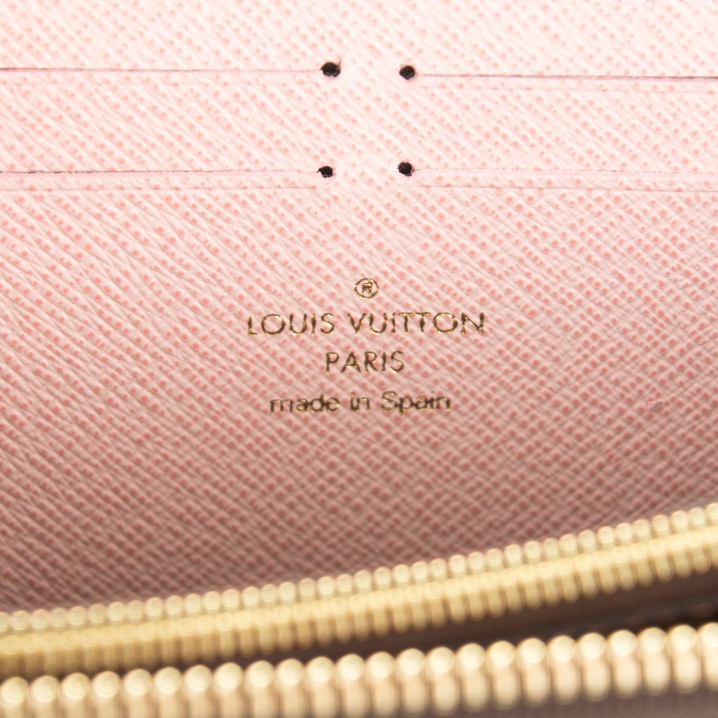 Damier Ebene Clemence Wallet Rose Ballerine
