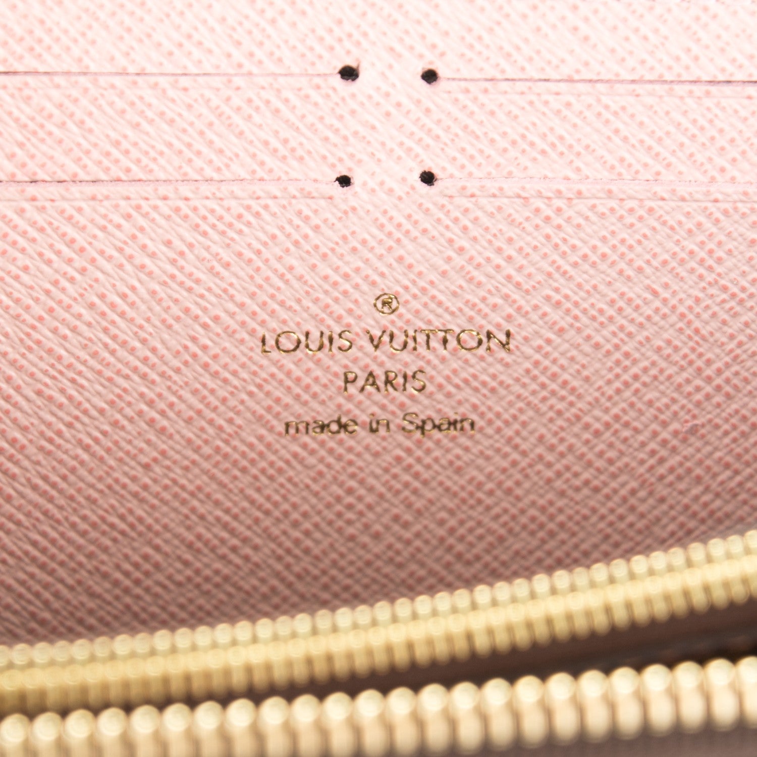 Louis Vuitton Damier Ebene Clemence Wallet Rose Ballerine 6 of 7