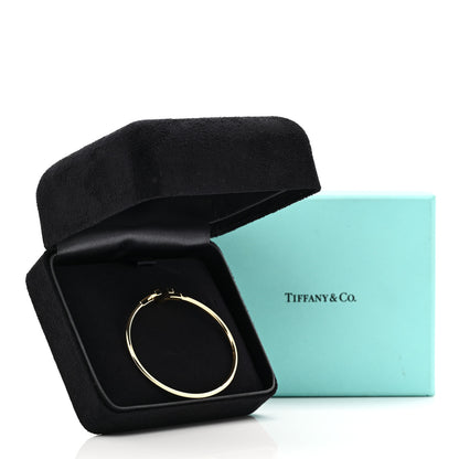 Tiffany 18K Yellow Gold Diamond T Wire Bracelet 4 of 4
