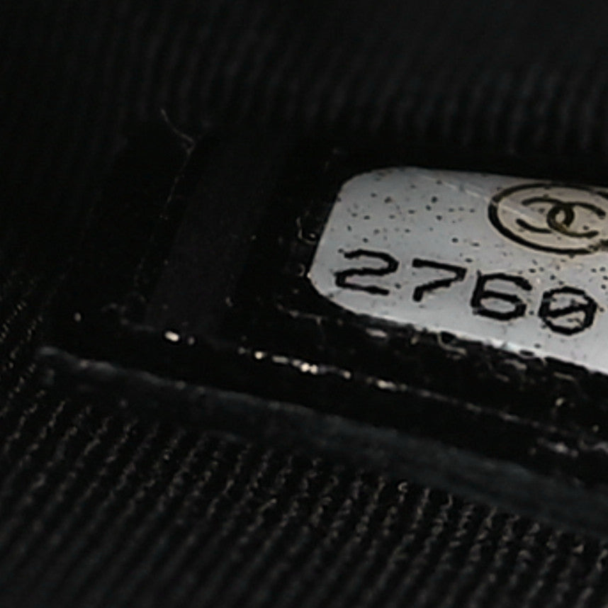 Chanel Grained Calfskin Quilted CC Box Pouch Black 8 of 12