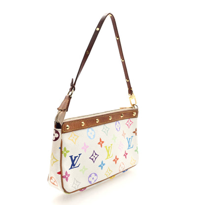 Louis Vuitton Monogram Multicolor Pochette Accessories White 3 of 10