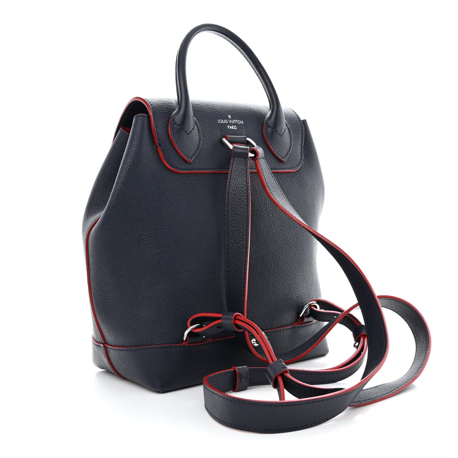 Louis Vuitton Soft Calfskin Lockme Backpack Marine Rouge 3 of 10