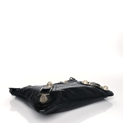 Balenciaga Chevre Giant 21 Silver Hardware Flat Handle Clutch Black 3 of 9