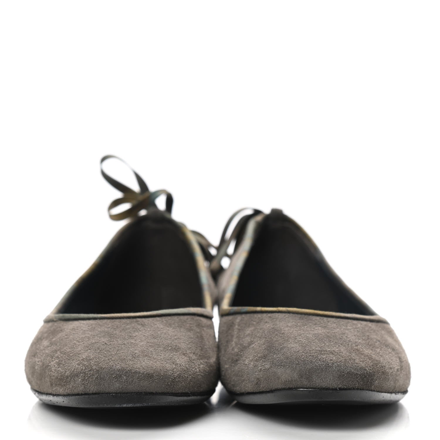 Hermes Suede Flats 36 Grey 2 of 7