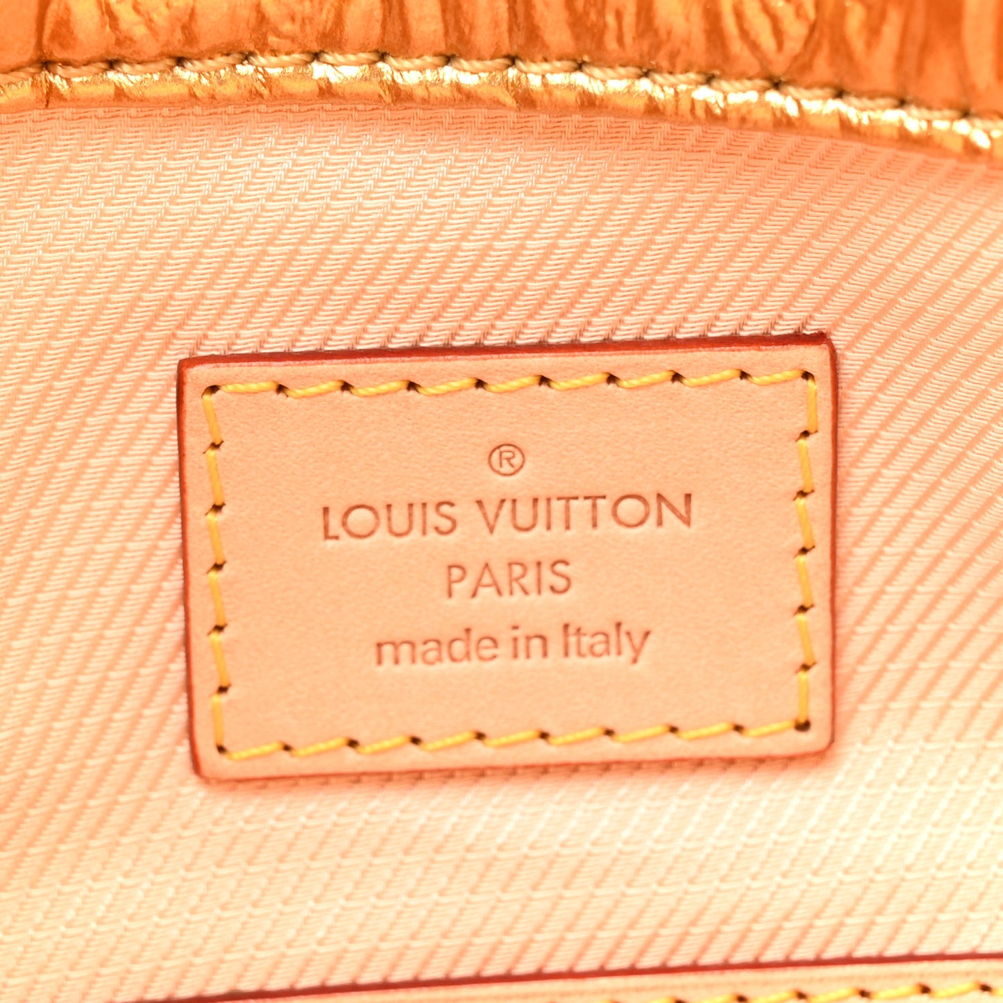 Jacquard Quilted Monogram Limelight Clutch PM Gold