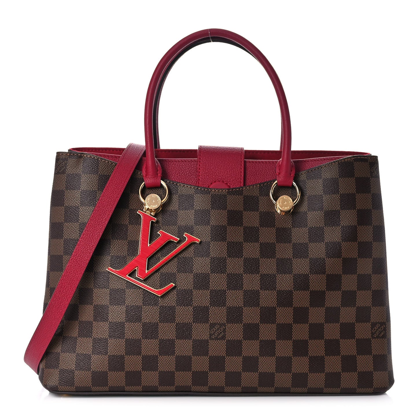 Damier Ebene LV Riverside Lie De Vin