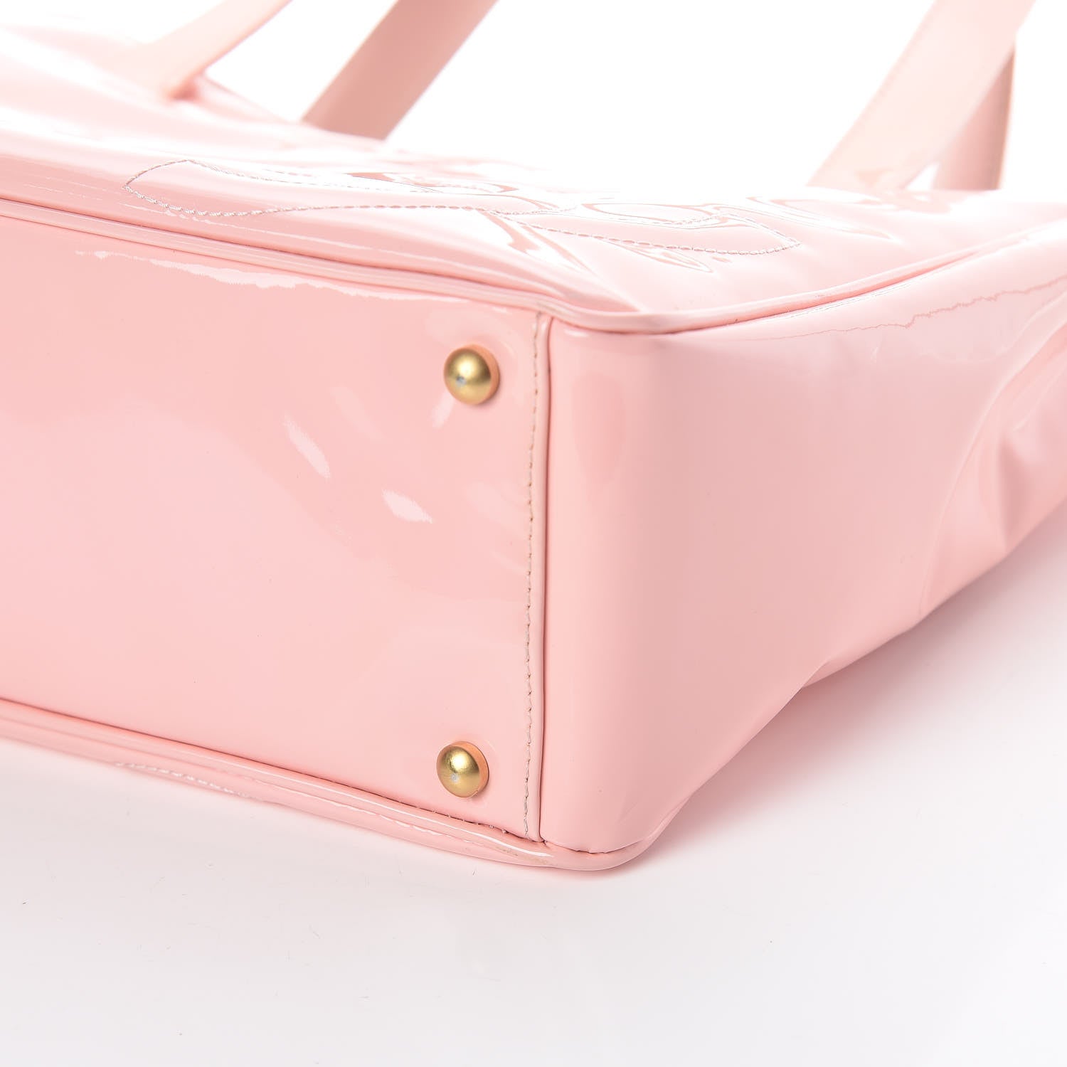 Chanel Patent CC Logo Tote Pink 6 of 14