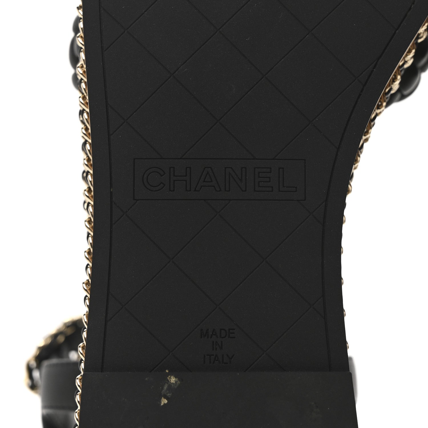 Chanel Lambskin Espadrille Braided Platform Sandals 38.5 Black 7 of 10
