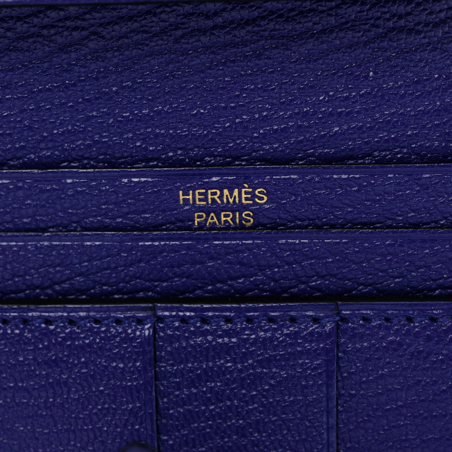 Chevre Mysore Bearn Gusset Wallet Bleu Electrique